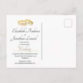 Elegant Rings Simple Wedding Invitation Briefkaart (Achterkant)