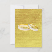 Elegant Rings Simple Wedding Invitation Kaart (Achterkant)