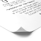 Elegant ringspel teken blauw Vrijgezellenfeest Poster (Hoek)