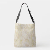 Elegant Ripple Cream & Gold Crossbody Tas (Achterkant)
