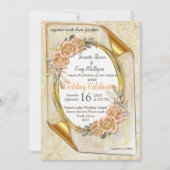 Elegant Ripple Cream & Gold Kaart (Voorkant)