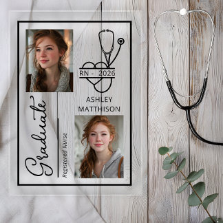 Elegant RN 2026 Nursing Grad Photo Announcement Acryl Uitnodigingen