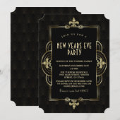 Elegant Roaring 20's Great Gatsby New Year Kaart (Voorkant / Achterkant)