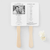  Elegant Roaring 20s Photo Wedding Programma Handwaaier (Voorkant en achterkant)