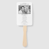  Elegant Roaring 20s Photo Wedding Programma Handwaaier (Voorkant)