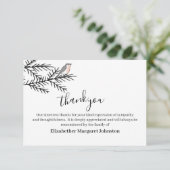 Elegant Robin Bird Funeral Bedankt Bereavement (Staand voorkant)