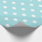 Elegant Robin Egg Blue Polka Dot Wrapping Paper Cadeaupapier (Hoek)