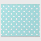 Elegant Robin Egg Blue Polka Dot Wrapping Paper Cadeaupapier (Vlak)