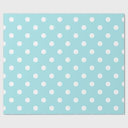 Elegant Robin Egg Blue Polka Dot Wrapping Paper Cadeaupapier (Vlak)