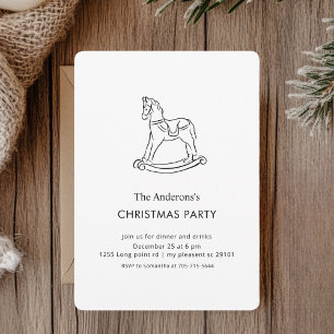 Elegant Rocking Horse kerstfeest Kaart