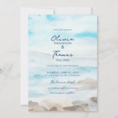 Elegant Rocky Ocean Mist All in One Beach Weddensc Kaart (Voorkant)