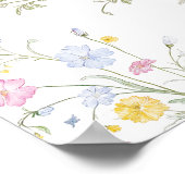 Elegant Rococo Floral Crest Wedding Welcome Poster (Hoek)