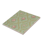 Elegant Rococo Floral Pattern in Soft Pastels Tegeltje (Zijkant)