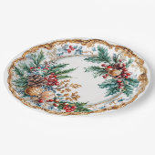 Elegant Rococo Foliage Holiday Dining Papieren Bordje (Gekanteld)