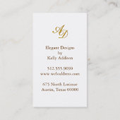 Elegant Rococo Lijst Gold en groene Visitekaartjes (Achterkant)