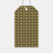 Elegant Rococo Revival Gold & Charcoal Baroque Cadeaulabel (Achterkant)