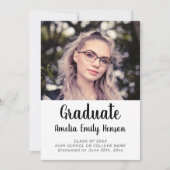 Elegant Rococo Roze Afstuderen Foto Afstuderen Aankondiging (Voorkant)