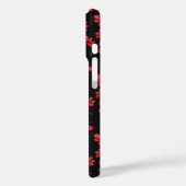 Elegant rode bloem patroon Case-Mate iPhone case (Achterkant / Links)