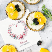 Elegant Rode Bloemen Hart Baby shower Servet