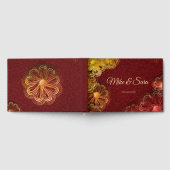 Elegant Rode Bloemengastenboek Gastenboek (Volledig)