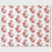 Elegant  Rode Deer in het bos Cadeaupapier (Vlak)