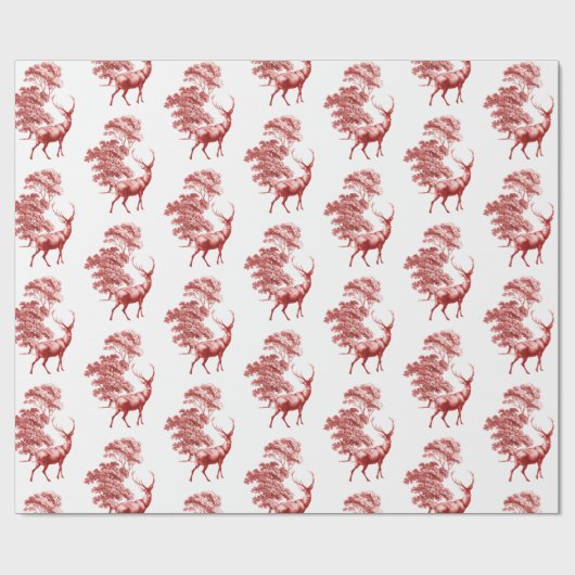 Elegant Rode Deer in het bos Cadeaupapier (Vlak)