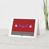 Elegant rode en roze kerstboomkaart kaart (Achterkant)