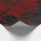 Elegant rode en zwarte damp kerstelegant cadeaupapier (Hoek)