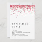 Elegant Rode Glitter Kerstfeest Kaart (Voorkant)