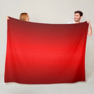 Elegant rode gradiënt fleece deken