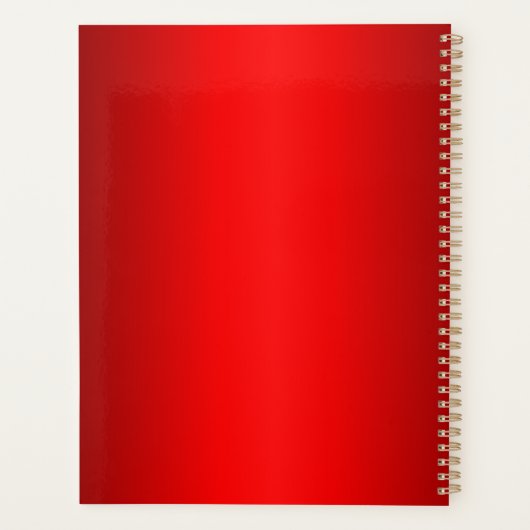 Elegant rode gradiënt planner (Achterkant)