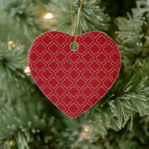 Elegant Rode Hart Ornament