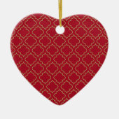 Elegant Rode Hart Ornament (Voorkant)