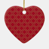 Elegant Rode Hart Ornament (Achterkant)