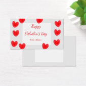 Elegant Rode Hart Valentijnsdag Gift Label Visitekaartje (Bureau)