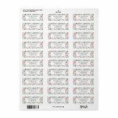 Elegant Rode Hulstbes Groene Retouradres Etiket (Full Sheet)