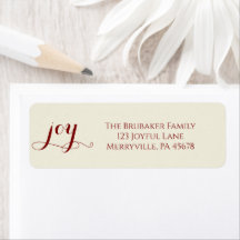 Elegant Rode Joy Kerst Retouradres