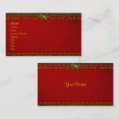 Elegant rode kaart visitekaartje (Voorkant / Achterkant)