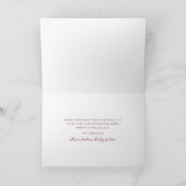 Elegant Rode Kerstscript Feestdagen Kaart (Binnen)