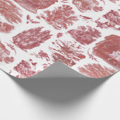 Elegant  Rode Land Pastorale Toile Cadeaupapier (Hoek)