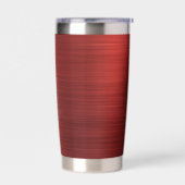 Elegant Rode Monogram Geïsoleerde Drinkbeker (Links)