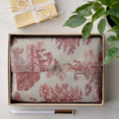 Elegant Rode Paard Woodland Toile Kraft Tissuepapier (Geschenk)