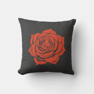 Elegant Rode Roos Bloemendecor Kussen