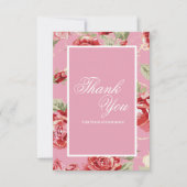 Elegant Rode roos bloemenmolen Bedankkaart (Voorkant)