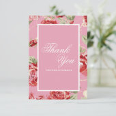 Elegant Rode roos bloemenmolen Bedankkaart (Staand voorkant)