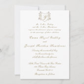 Elegant rode roos op groene klassieke bruiloft kaart (Voorkant)