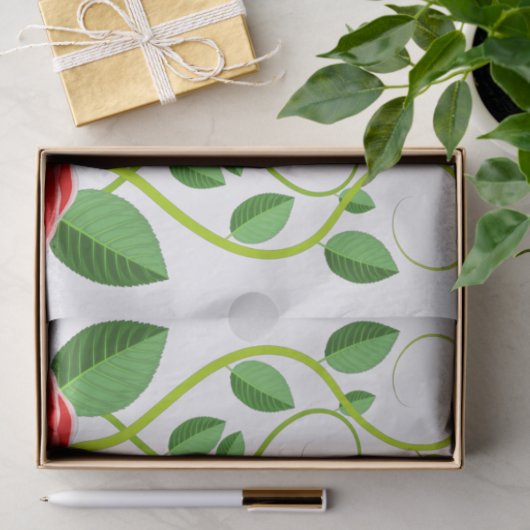 Elegant rode roze bloem en vlinderbloemontbinding tissuepapier (Geschenk)