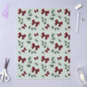 Elegant Rode Strik Kerstdis Papier (Craft)