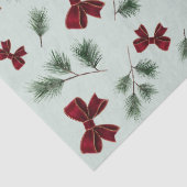 Elegant Rode Strik Kerstdis Papier (Detail)