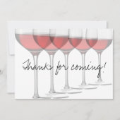 Elegant rode wijnbril kaart (Voorkant)